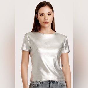 Another Love Shimmering Silver Top